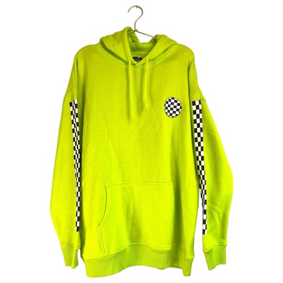 ARIZONA ORIGINAL JEANS‎ HOODIE MEDIUM OVERSIZED GREEN BLACK & WHITE CHECKERED 27 - Picture 2 of 8